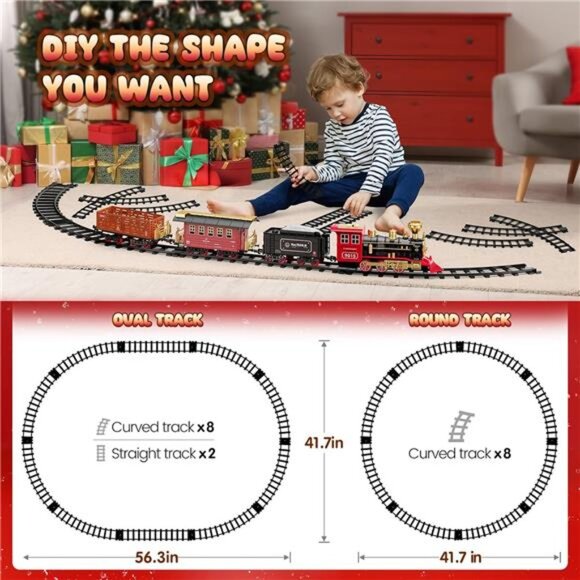 Hot Bee Train Set - Train Toys for Boys with Smokes, Lights and Sound, Toy - Picture 5 of 7
